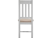 WINDSOR SLATTED DINING CHAIR (X2 PER BOX) - PEBBLE GREY/OAT FABRIC