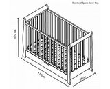 Stamford Space Saver Cot & Cot Top Changer - White