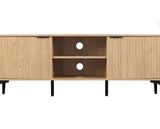 MIAMI 2 DOOR TV UNIT - OAK EFFECT/BLACK