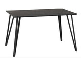 MARLOW & LUKAS DINING SET (X4 CHAIRS) - BLACK MARBLE/SAPPHIRE BLUE VELVET