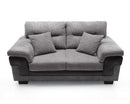 Sofia 2 Seater Sofa - Black & Grey