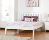 Monaco Low Foot End Double Bed - White