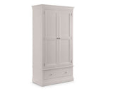 Clementine 2 Door 1 Drawer Wardrobe- Light Grey
