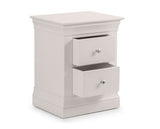 Clementine 2 Drawer Bedside- Light Grey