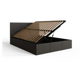 Serena Single Side Lift Ottoman Bed-Grey