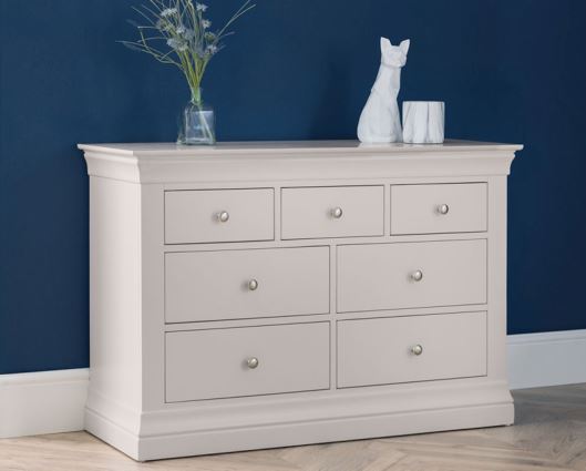 Clementine 4+3 Drawer Chest- Light Grey