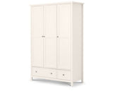 Acadia 3 Door Combination Wardrobe - Surf White