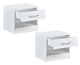 Highbury Bedside Pair - White