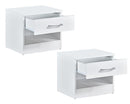 Highbury Bedside Pair - White