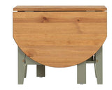 SANTOS DROP LEAF COFFEE TABLE - GREEN/DISTRESSED WAXED PINE