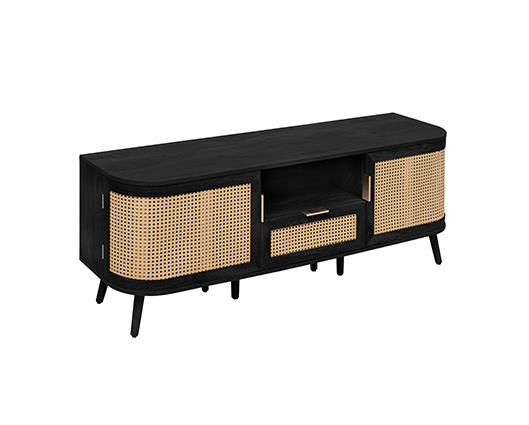 Noah 2 Door 1 Drawer TV Unit - Black