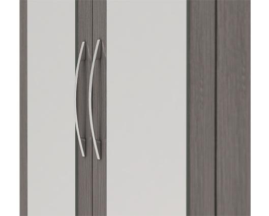 NEVADA 3 DOOR 2 DRAWER WARDROBE - BLACK WOOD GRAIN