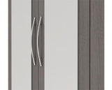 NEVADA 3 DOOR 2 DRAWER WARDROBE - BLACK WOOD GRAIN