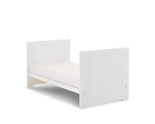 Nika Mini Cot Bed & Underdrawer - White Wash