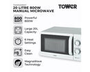 Tower 20L 800W Manual Microwave