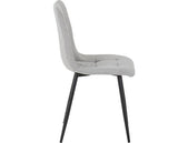 FENTON DINING CHAIR (X2 PER BOX) - LIGHT GREY FABRIC