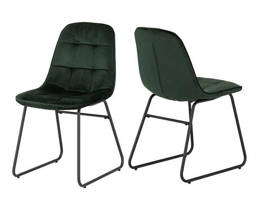 LUKAS DINING CHAIR (X2 PER BOX) - EMERALD GREEN VELVET