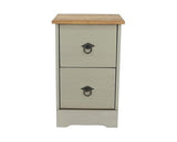 Corona Classic 2 drawer compact bedside cabinet