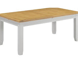 WINDSOR LARGE EXTENDING DINING TABLE - PEBBLE GREY/OAK