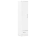 NEVADA 1 DOOR 1 DRAWER WARDROBE - WHITE GLOSS