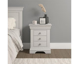 BORDEAUX 3 DRAWER BEDSIDE - IVORY