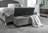 Melta Ottoman Storage Bench- Grey