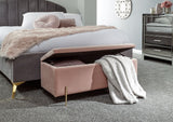 Melta Ottoman Storage Bench- Pink