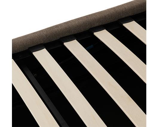 VERONA 4'6" OTTOMAN BED - BROWN FABRIC