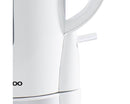 2200W White Plastic Kettle with Chrome Band