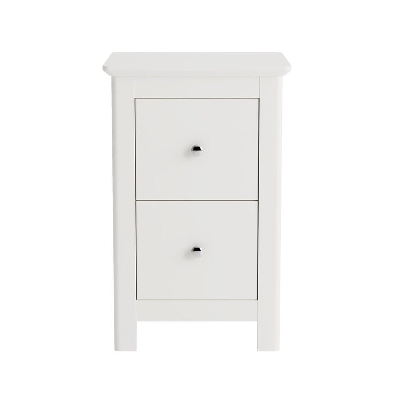 Nairn White 2 drawer petite bedside cabinet