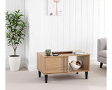 TESSA 1 DOOR COFFEE TABLE - NATURAL OAK EFFECT