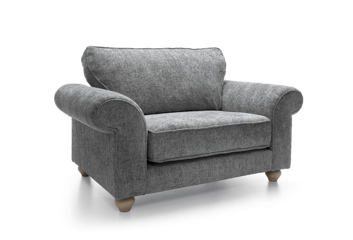 Iris Love Seat - Steel Grey