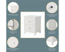 Nairn White 2 drawer bedside cabinet