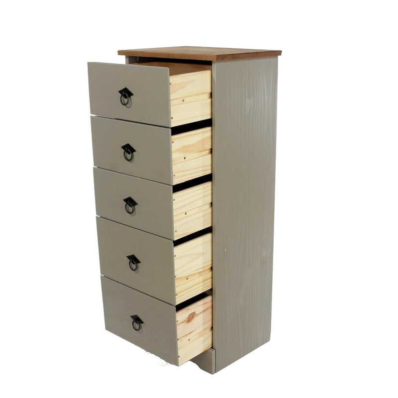 Corona Classic 5 drawer narrow chest of drawers