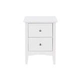 Como 2 Drawer Bedside Cabinet-White