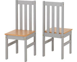 LUDLOW 1+4 DINING SET - GREY SLATE/OAK EFFECT