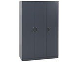 DAKOTA 3 DOOR WARDROBE BEDROOM SET - DARK GREY