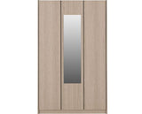 PARIS 3 DOOR MIRRORED WARDROBE - SMOKED ASH EFFECT