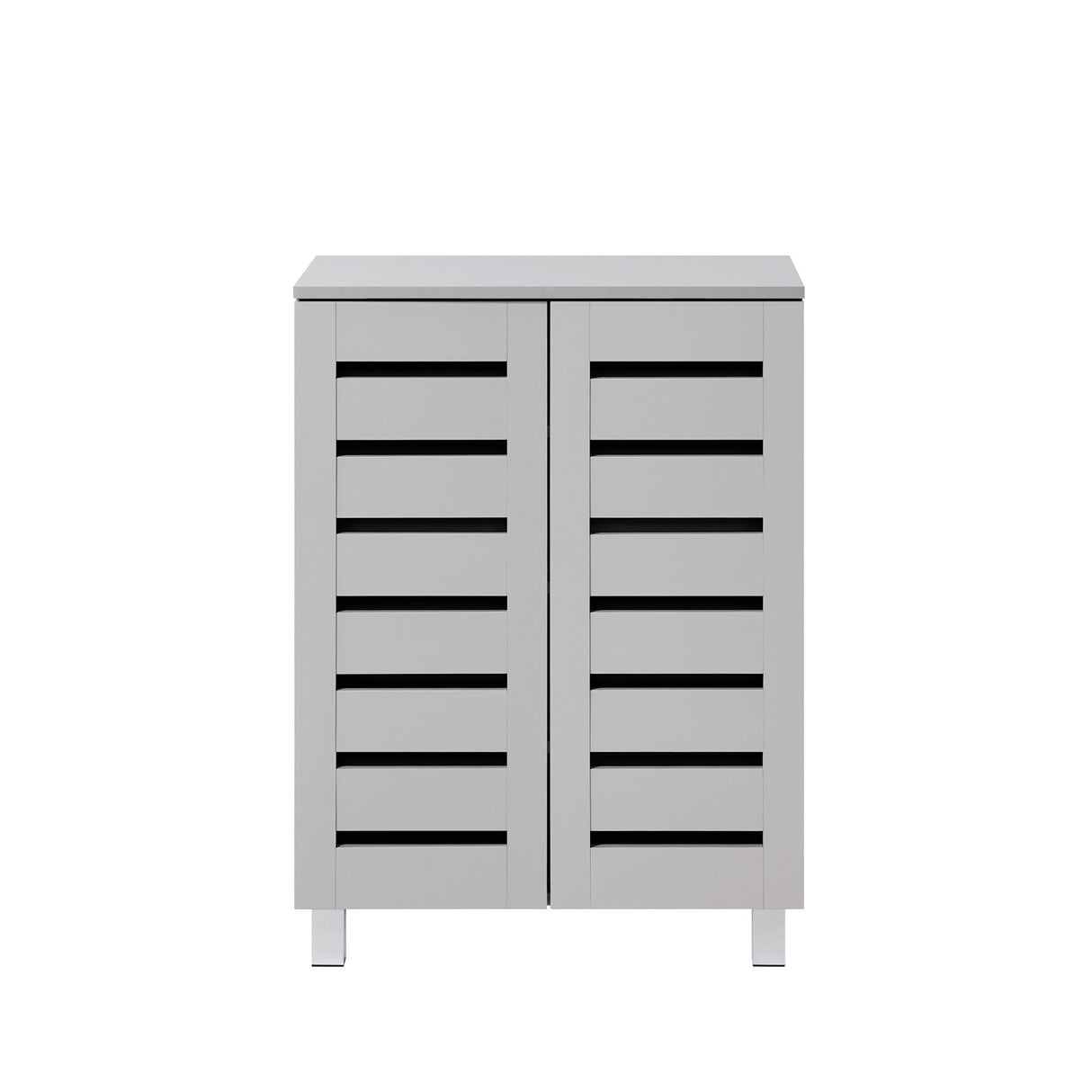 Euston 2 Door Shoe Cabinet - Light Grey