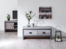 Baxter 2 Drawer Coffee Table-Grey
