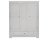 BORDEAUX 3 DOOR WARDROBE - PEBBLE GREY