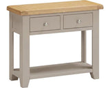 WINDSOR 2 DRAWER CONSOLE TABLE - PUTTY/OAK
