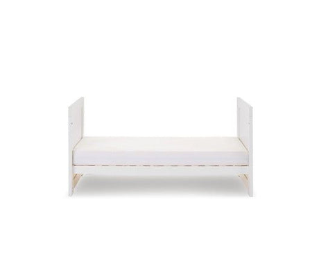 Nika Mini Cot Bed & Underdrawer - White Wash