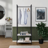 Scala Open Wardrobe with 2 Shelves - White
