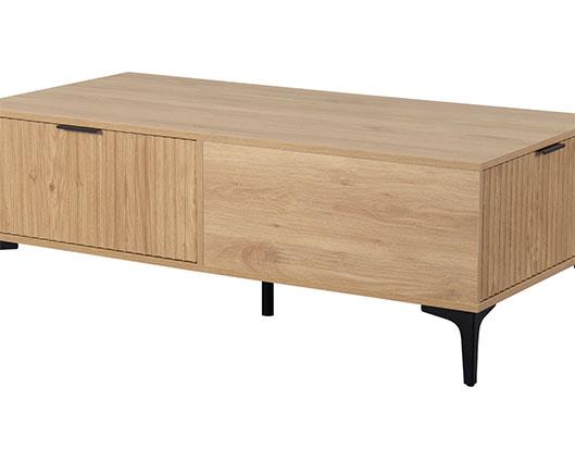 MIAMI 2 DRAWER COFFEE TABLE - OAK EFFECT/BLACK
