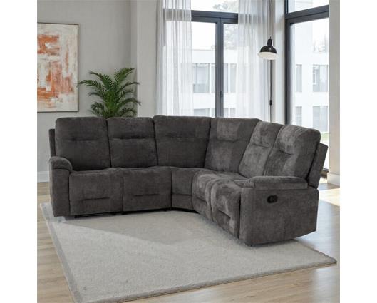 Guildford Corner Recliner Sofa - Grey Fabric