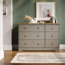 Corona Classic 3+3 drawer wide chest of drawers