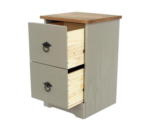 Corona Classic 2 drawer compact bedside cabinet