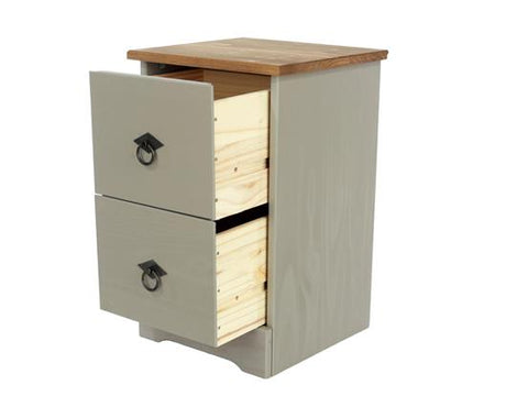 Corona Classic 2 drawer compact bedside cabinet