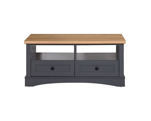 Carman Coffee Table with 2 Drawers-Grey